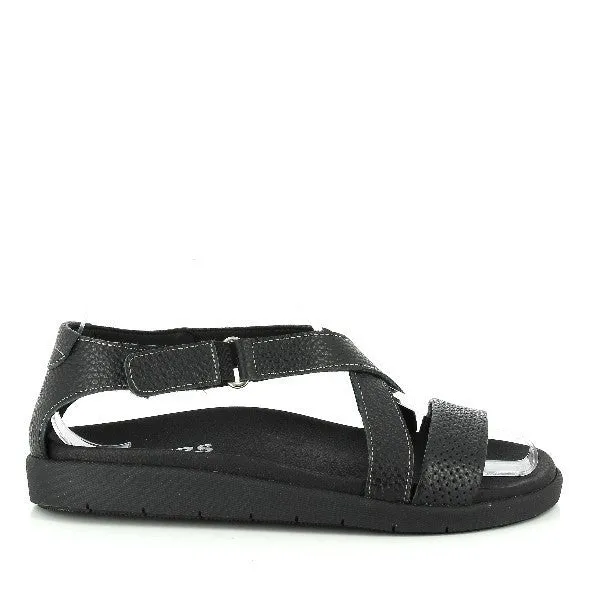 24 Hrs 22920 Black Slingback Sandals