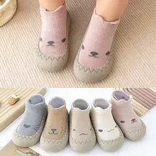 Baby Cartoon Rubber Sole Socks Shoes