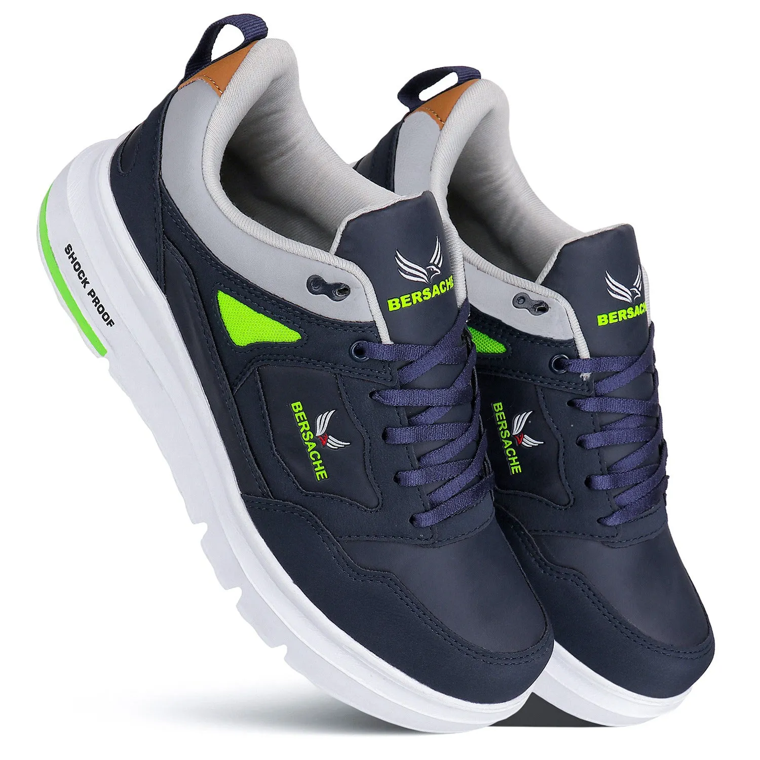 Bersache Lightweight Casual Sneaker Shoes For Men Blue-7053
