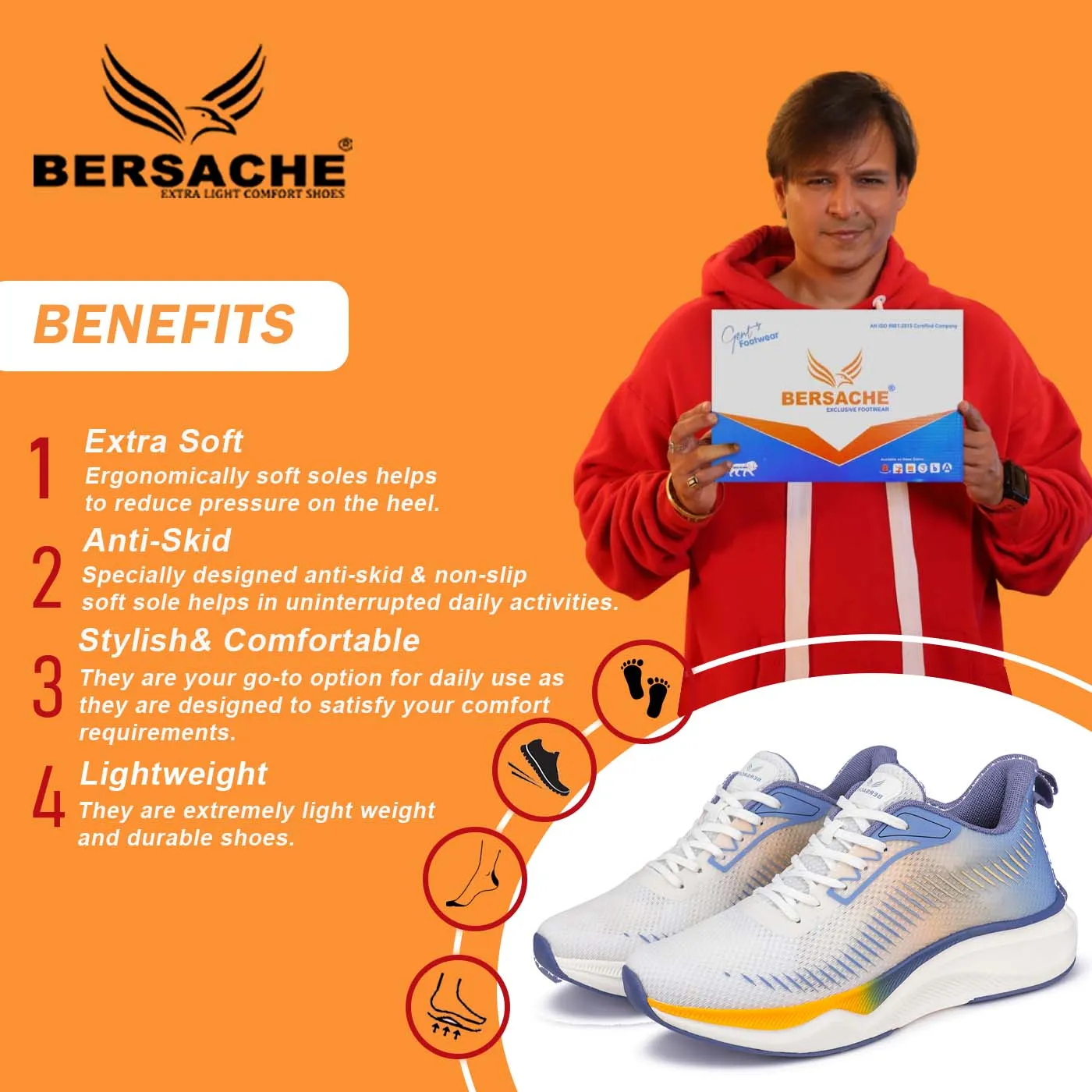 Bersache Sneaker, Loafers ,Casual With Extra Comfort Sneakers For Men ( 9108)