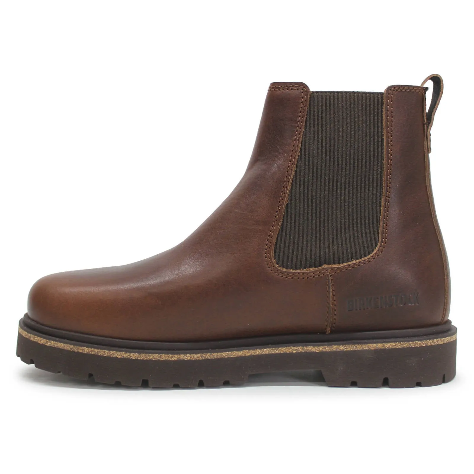 Birkenstock Highwood Slip On Mid Natural Leather Women's Chelsea Boots