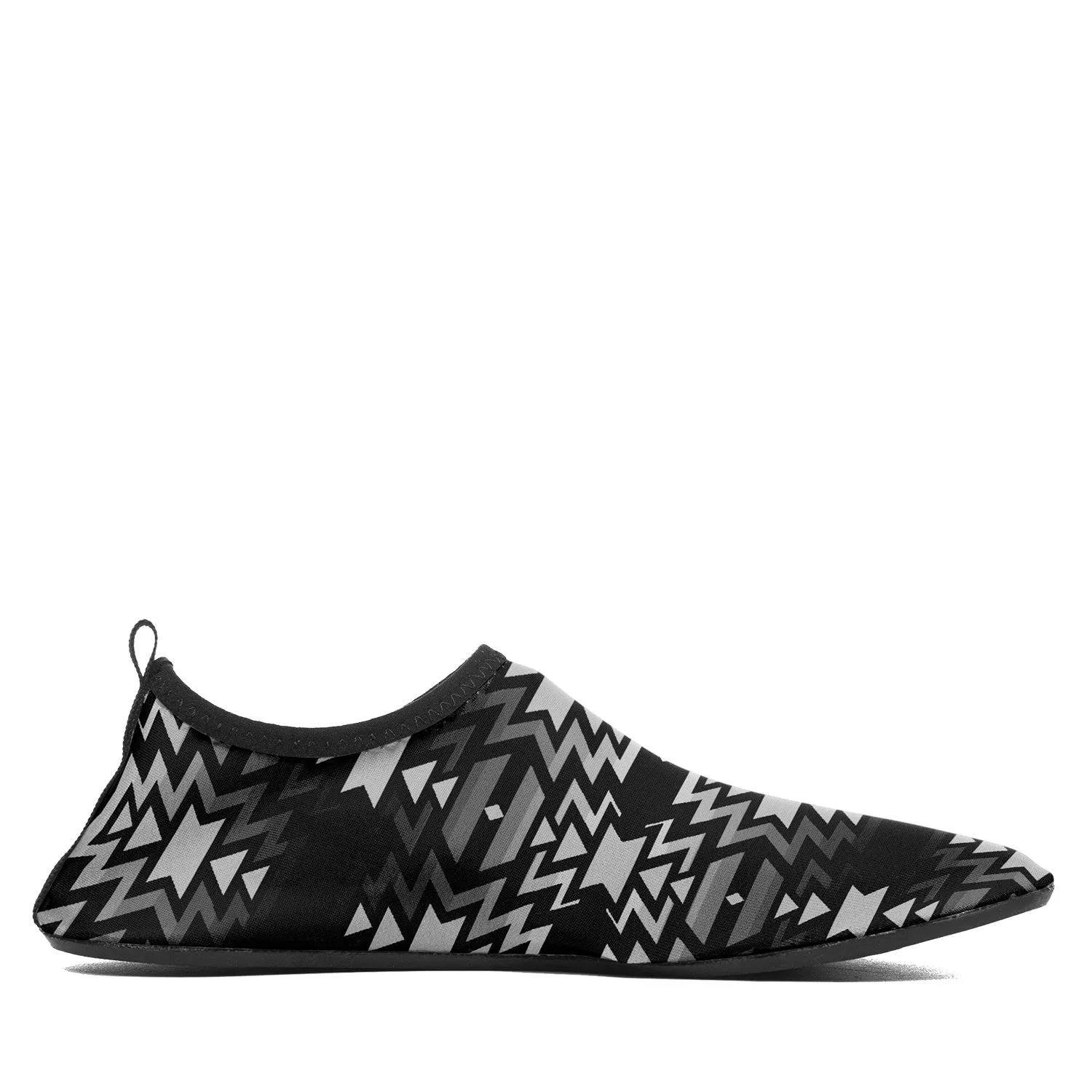 Black Fire Black and White Sockamoccs Slip On Shoes