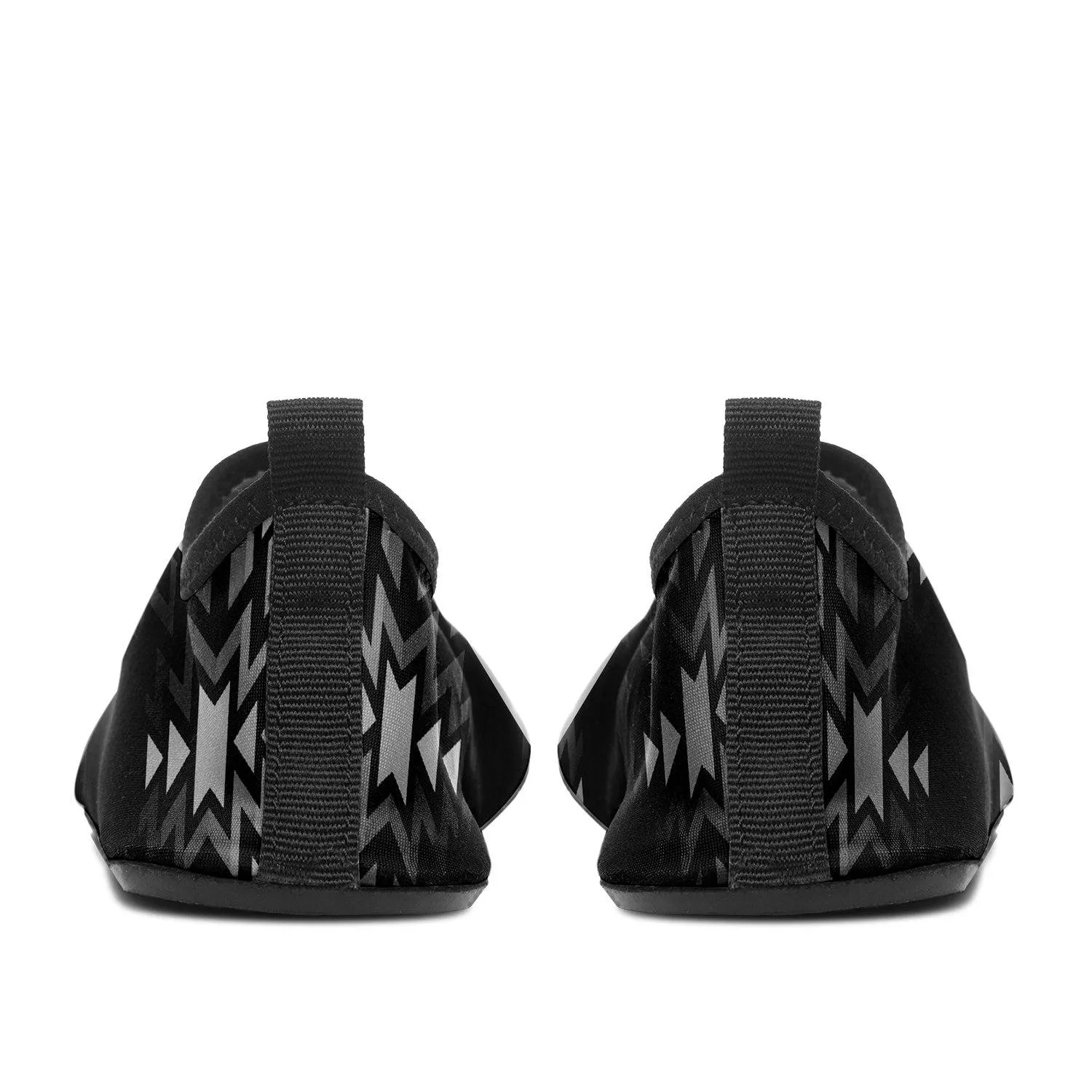 Black Fire Black and White Sockamoccs Slip On Shoes
