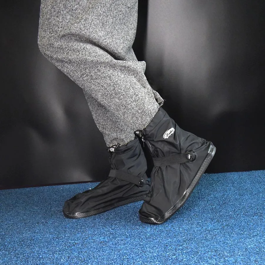 Black Non-slip Reusable Rain Shoes