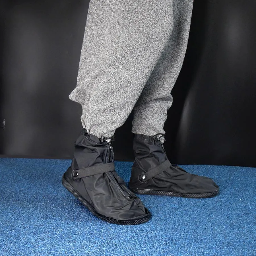 Black Non-slip Reusable Rain Shoes