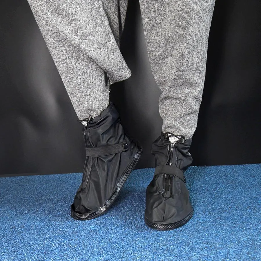 Black Non-slip Reusable Rain Shoes