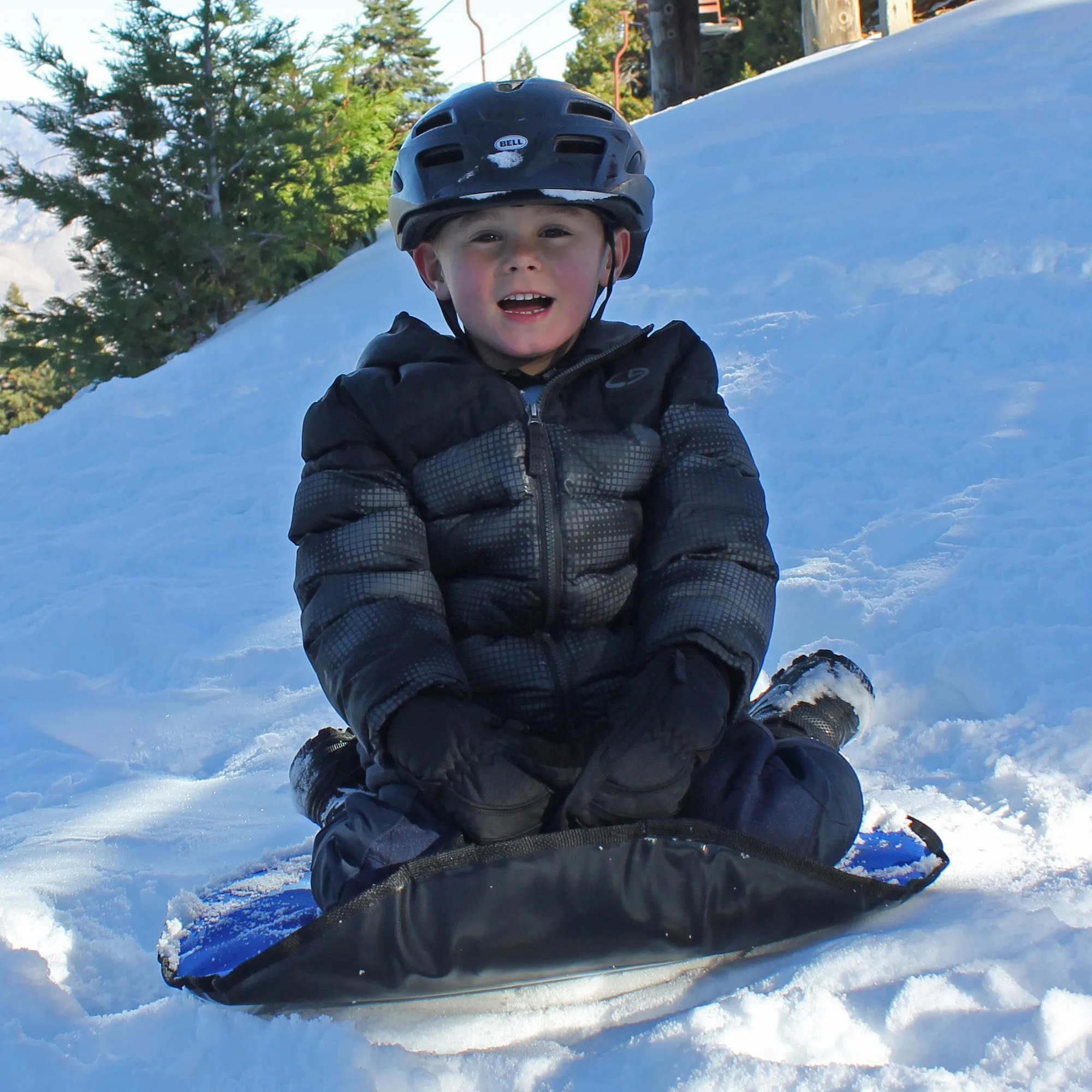 Bradley Flexible Snow Saucer - Lightweight Padded Insert Cushion for Bradley Snow Tubes, Winter Sled, 24" or 36" Size, RapidGlide Technology for Smooth Ride