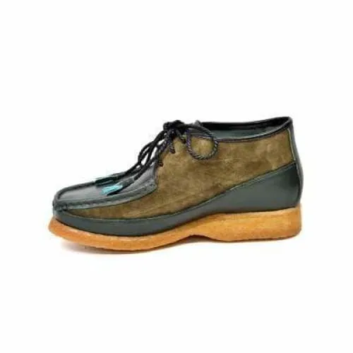 British Walkers Knicks Men's Green Suede and Leather
