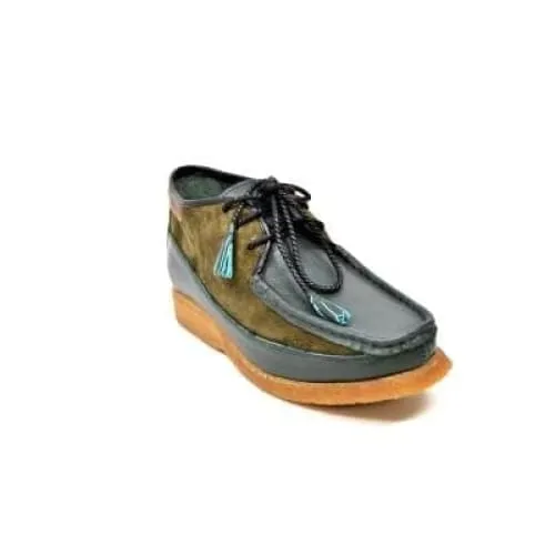 British Walkers Knicks Men's Green Suede and Leather