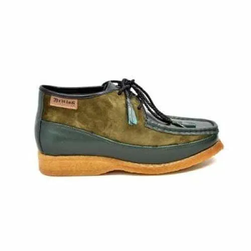 British Walkers Knicks Men's Green Suede and Leather