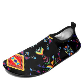 Buffalo Jump Black Kid's Sockamoccs Slip On Shoes