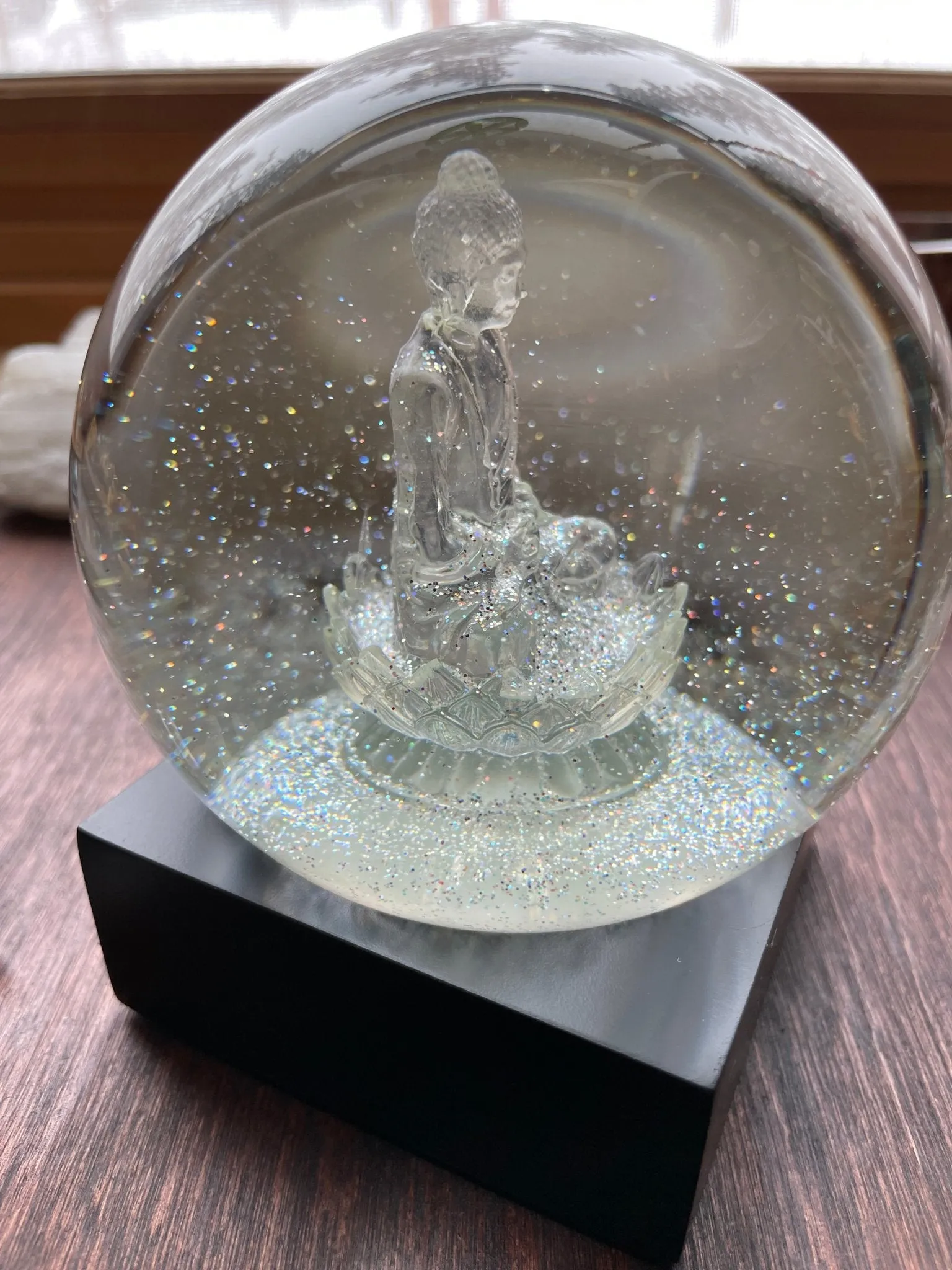 Crystal Buddha Snow Globe