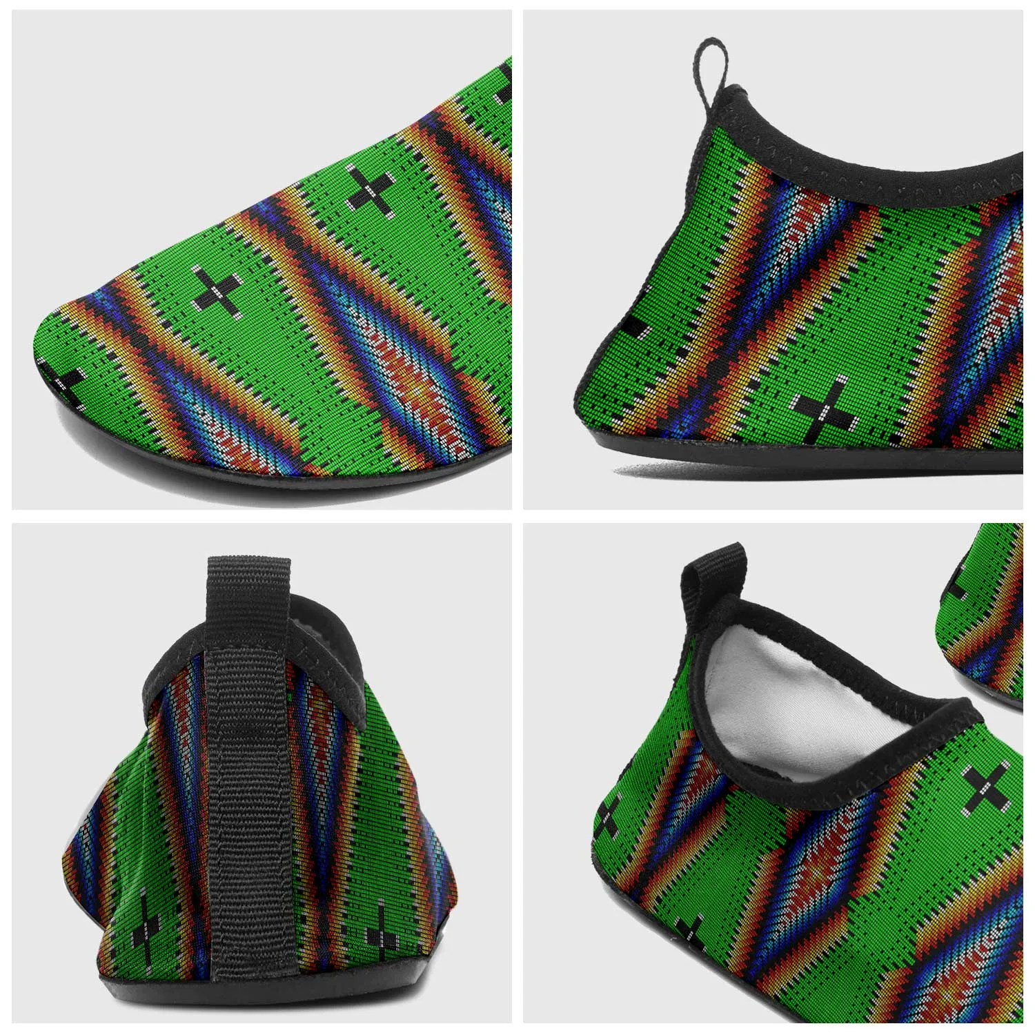 Diamond in the Bluff Lime Kid's Sockamoccs Slip On Shoes