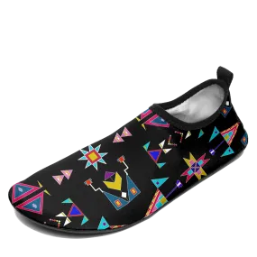Enemy Territory Black Kid's Sockamoccs Slip On Shoes