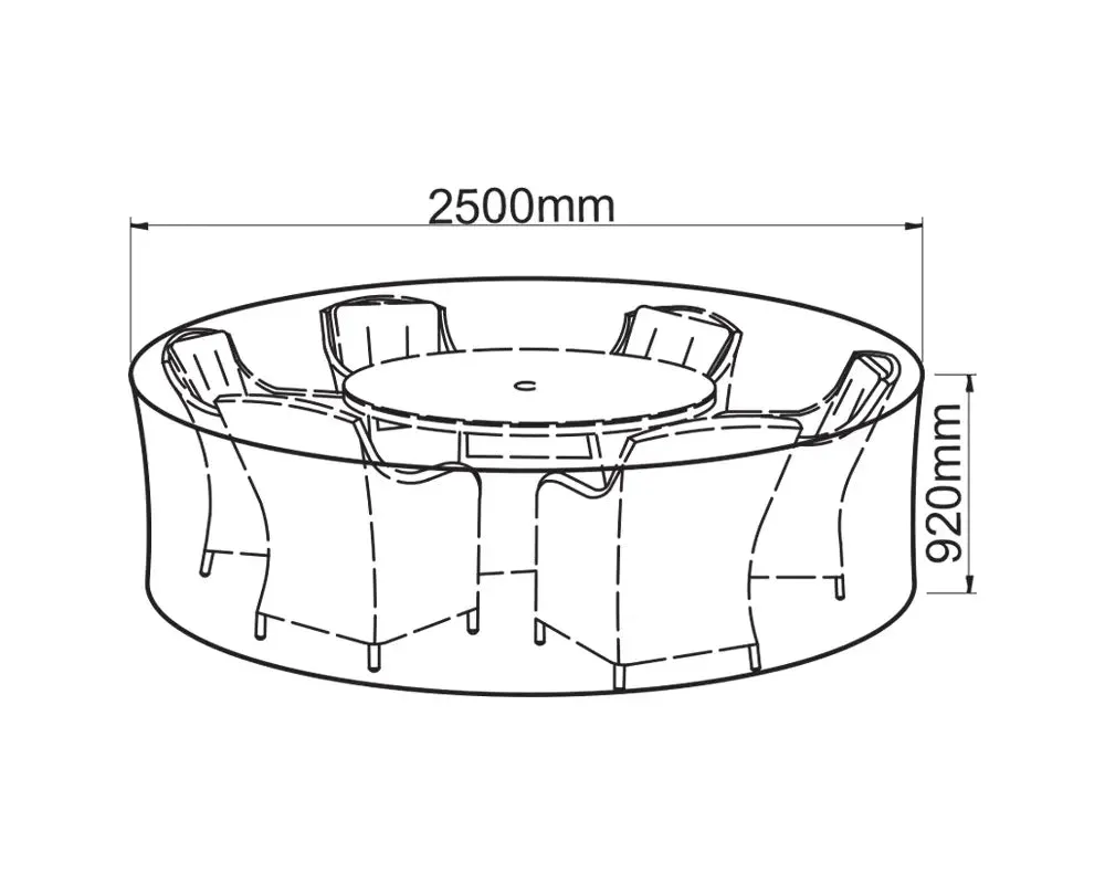 Furniture Cover for Six Seater Round Set