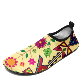 Geometric Floral Spring Vanilla Sockamoccs Slip On Shoes