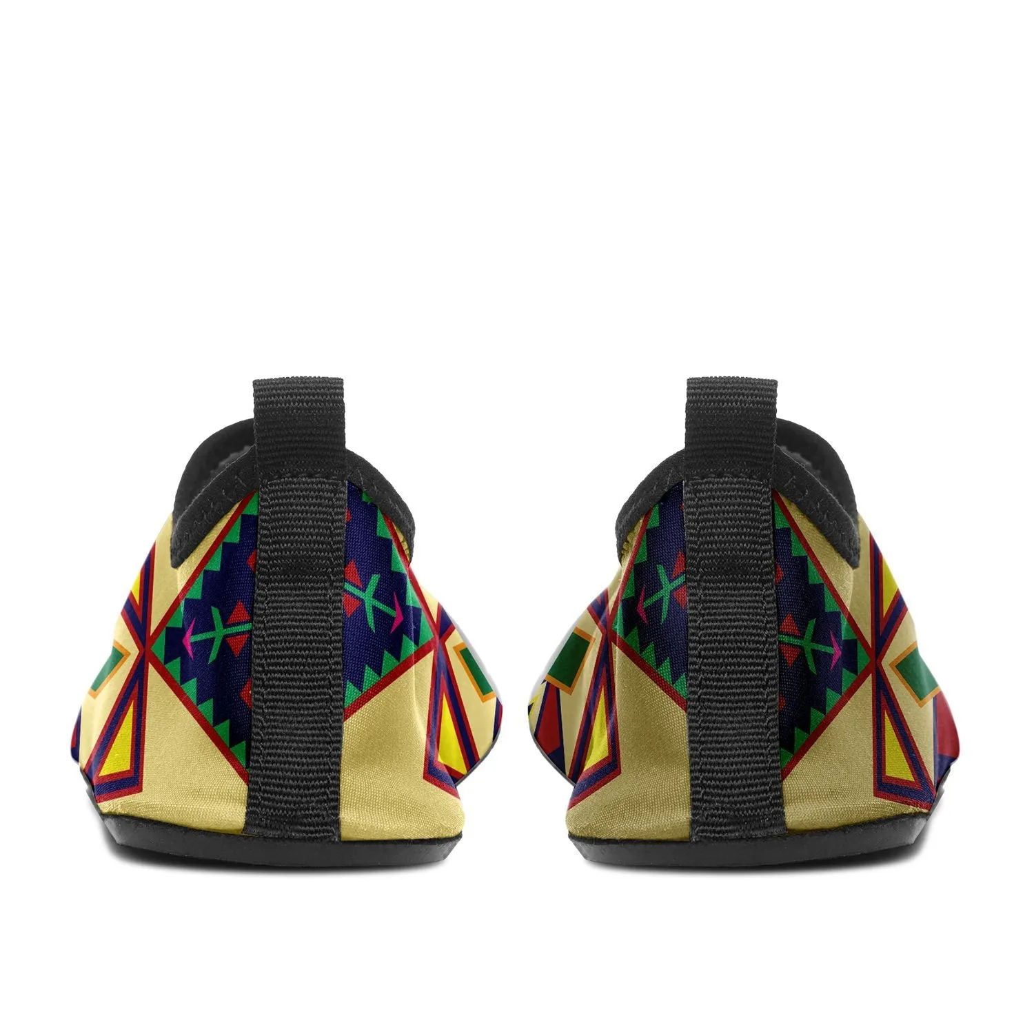 Geometric Floral Spring Vanilla Sockamoccs Slip On Shoes