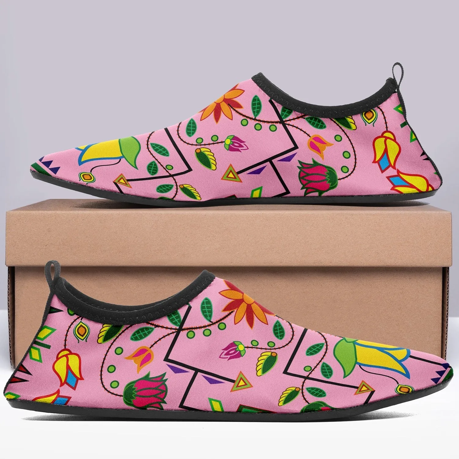 Geometric Floral Summer Sunset Sockamoccs Slip On Shoes