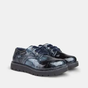 Girl's Blue Patent Leather Shoes