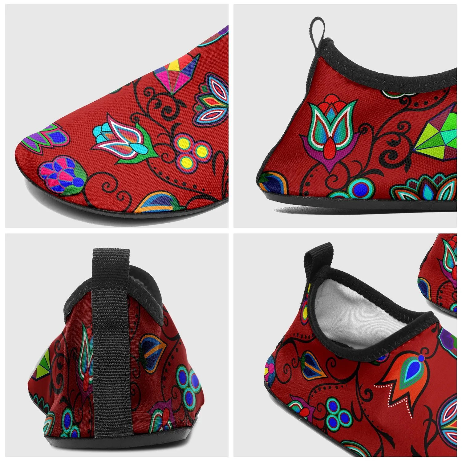 Indigenous Paisley Dahlia Sockamoccs Slip On Shoes