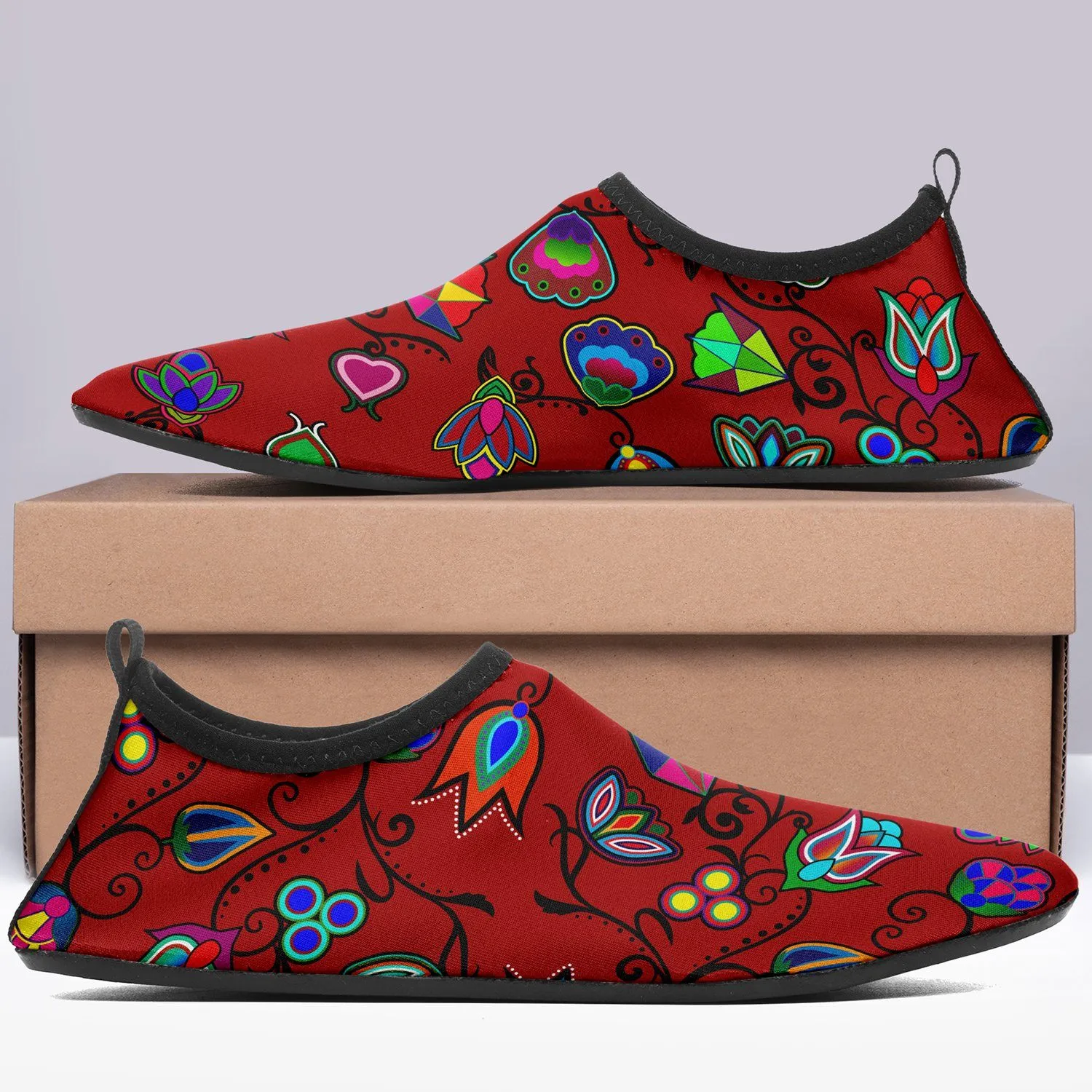 Indigenous Paisley Dahlia Sockamoccs Slip On Shoes