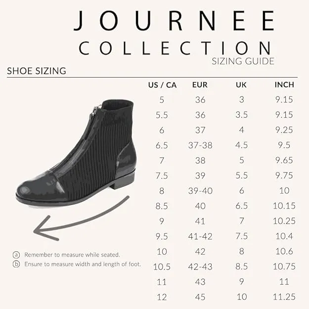 Journee Collection Women's Bexlie Front Zipper Capped Toe Booties  Color Brown Size 9.5M