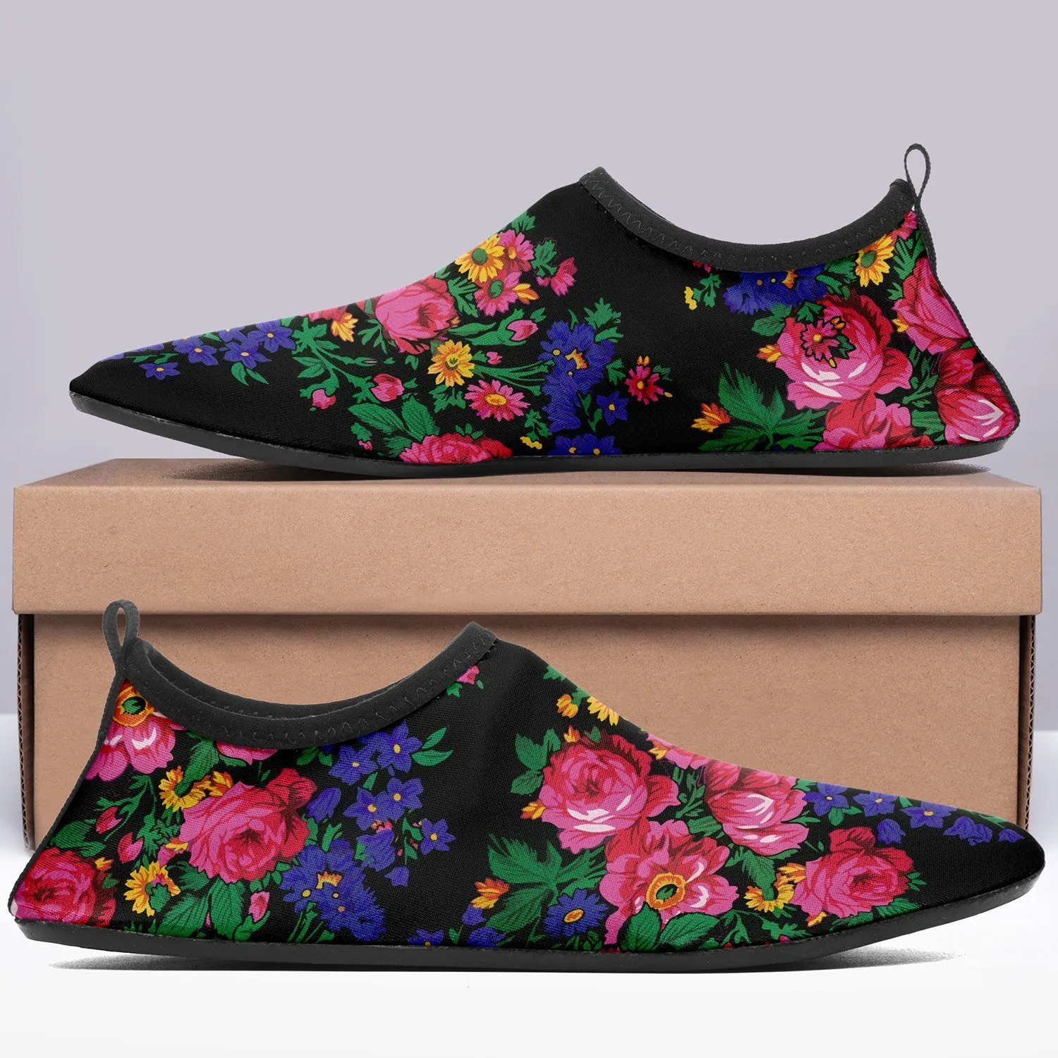 Kokum's Revenge Black Sockamoccs Kid's Sockamoccs Slip On Shoes