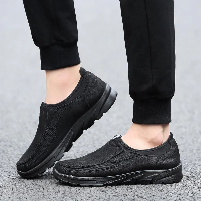Leather non-slip casual shoes
