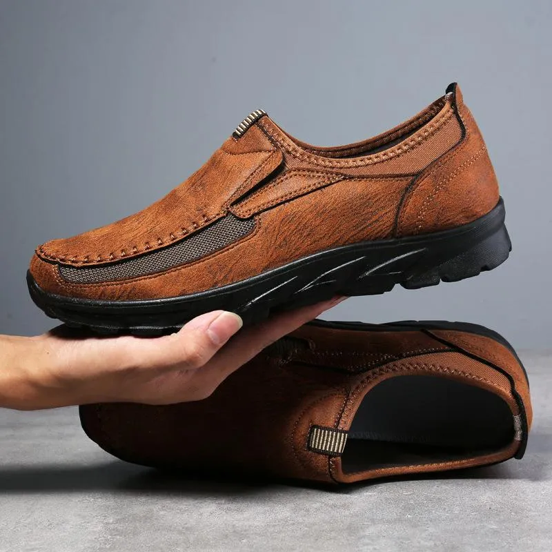 Leather non-slip casual shoes
