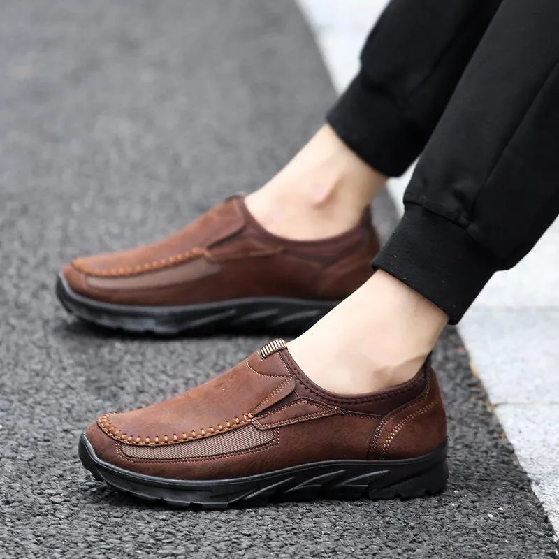 Leather non-slip casual shoes