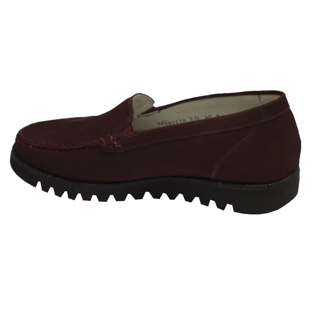 Liberty/Habea Nubuck Loafer Burgandy