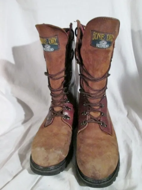 Mens REDHEAD THINSULATE ULTRA BONE DRY LEATHER Winter Snow Boots 10.5 BROWN RED HEAD
