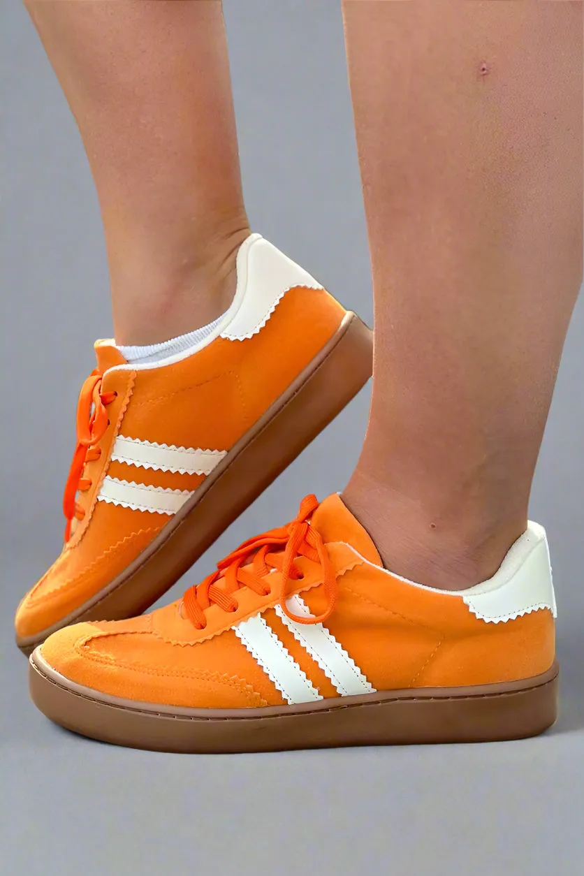 Miel Striped Sneaker - Orange