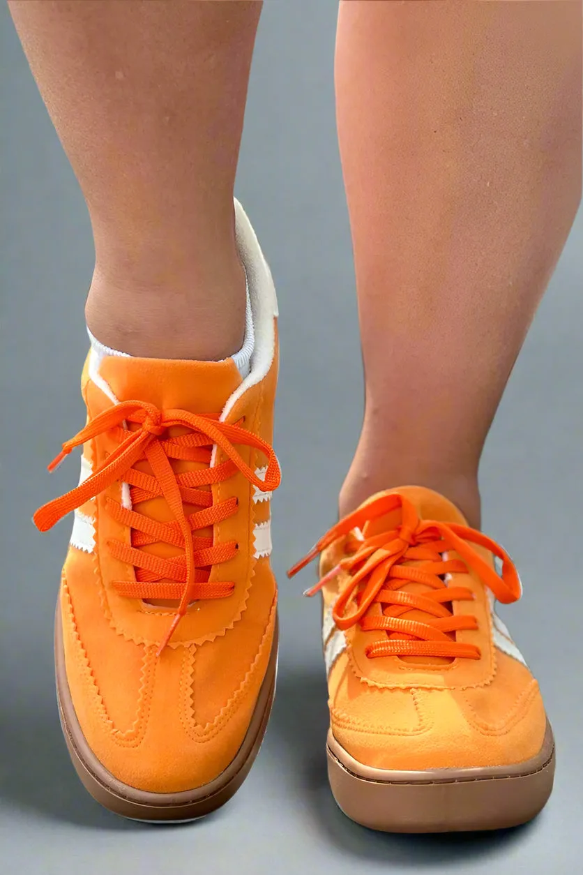 Miel Striped Sneaker - Orange