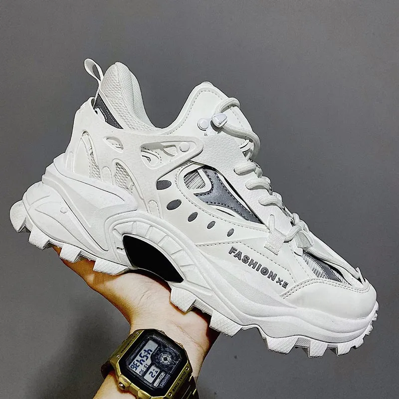 New Men's Sneakers Breathable, Damping Sports Shoes with Thick Sole - Couple Casual Shoes for Running, Walking, Trainers, and Sport Sneakers
