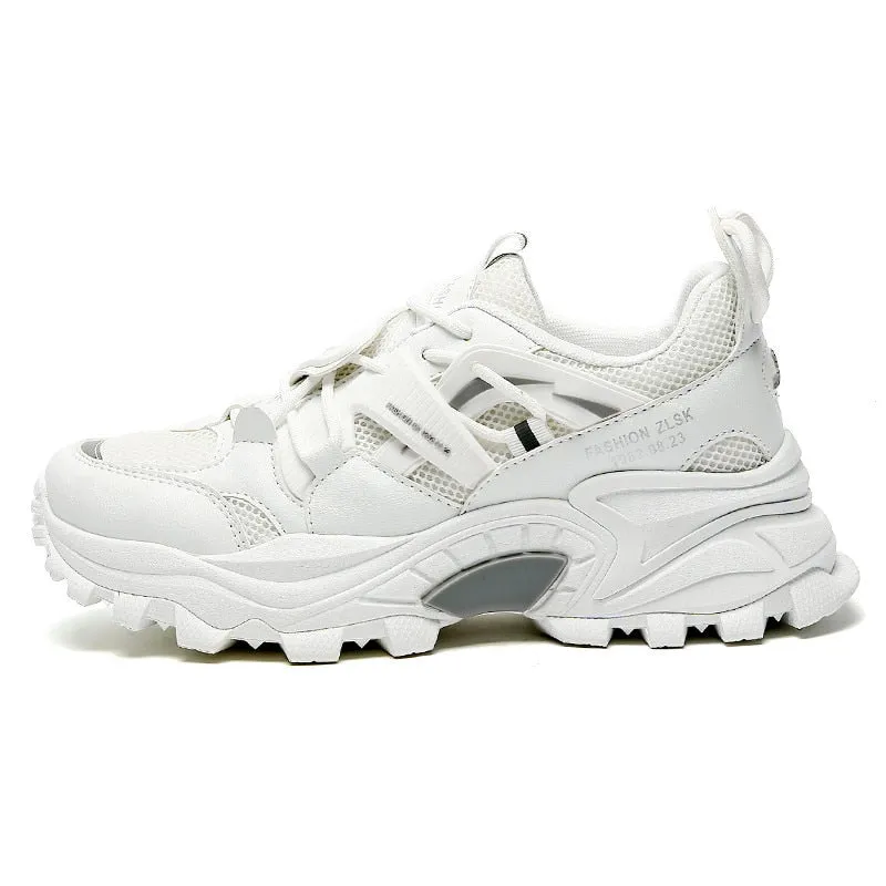 New Men's Sneakers Breathable, Damping Sports Shoes with Thick Sole - Couple Casual Shoes for Running, Walking, Trainers, and Sport Sneakers