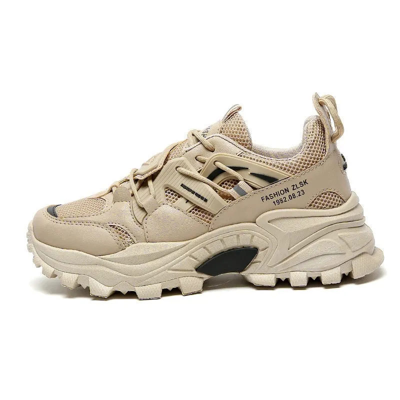 New Men's Sneakers Breathable, Damping Sports Shoes with Thick Sole - Couple Casual Shoes for Running, Walking, Trainers, and Sport Sneakers