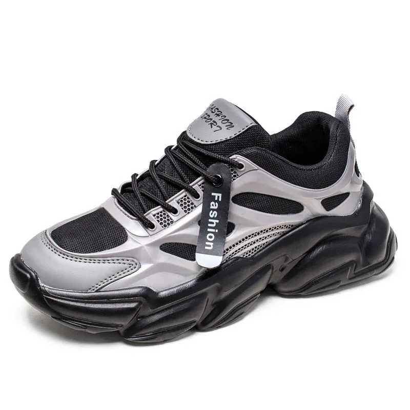 New Men's Sneakers Breathable, Damping Sports Shoes with Thick Sole - Couple Casual Shoes for Running, Walking, Trainers, and Sport Sneakers