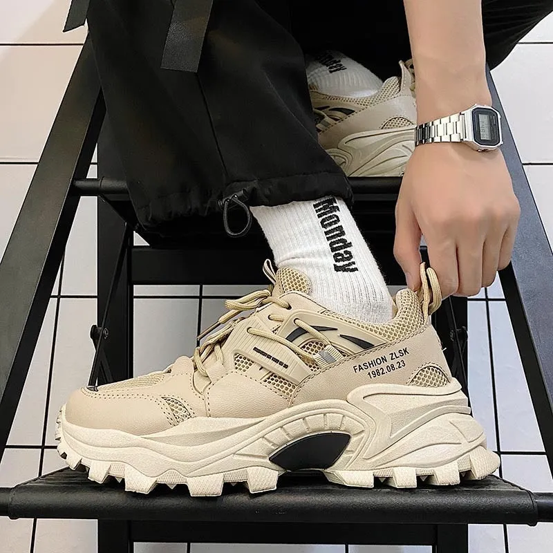 New Men's Sneakers Breathable, Damping Sports Shoes with Thick Sole - Couple Casual Shoes for Running, Walking, Trainers, and Sport Sneakers