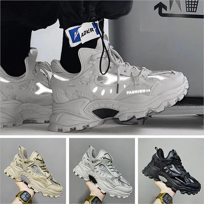 New Men's Sneakers Breathable, Damping Sports Shoes with Thick Sole - Couple Casual Shoes for Running, Walking, Trainers, and Sport Sneakers