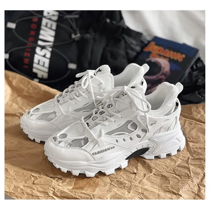 New Men's Sneakers Breathable, Damping Sports Shoes with Thick Sole - Couple Casual Shoes for Running, Walking, Trainers, and Sport Sneakers