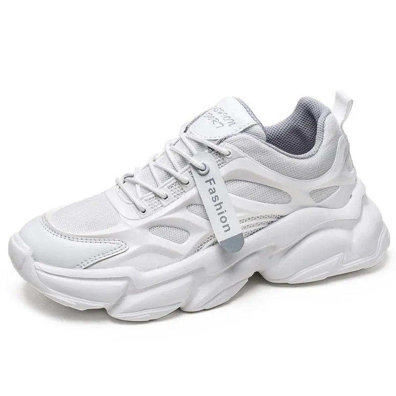 New Men's Sneakers Breathable, Damping Sports Shoes with Thick Sole - Couple Casual Shoes for Running, Walking, Trainers, and Sport Sneakers