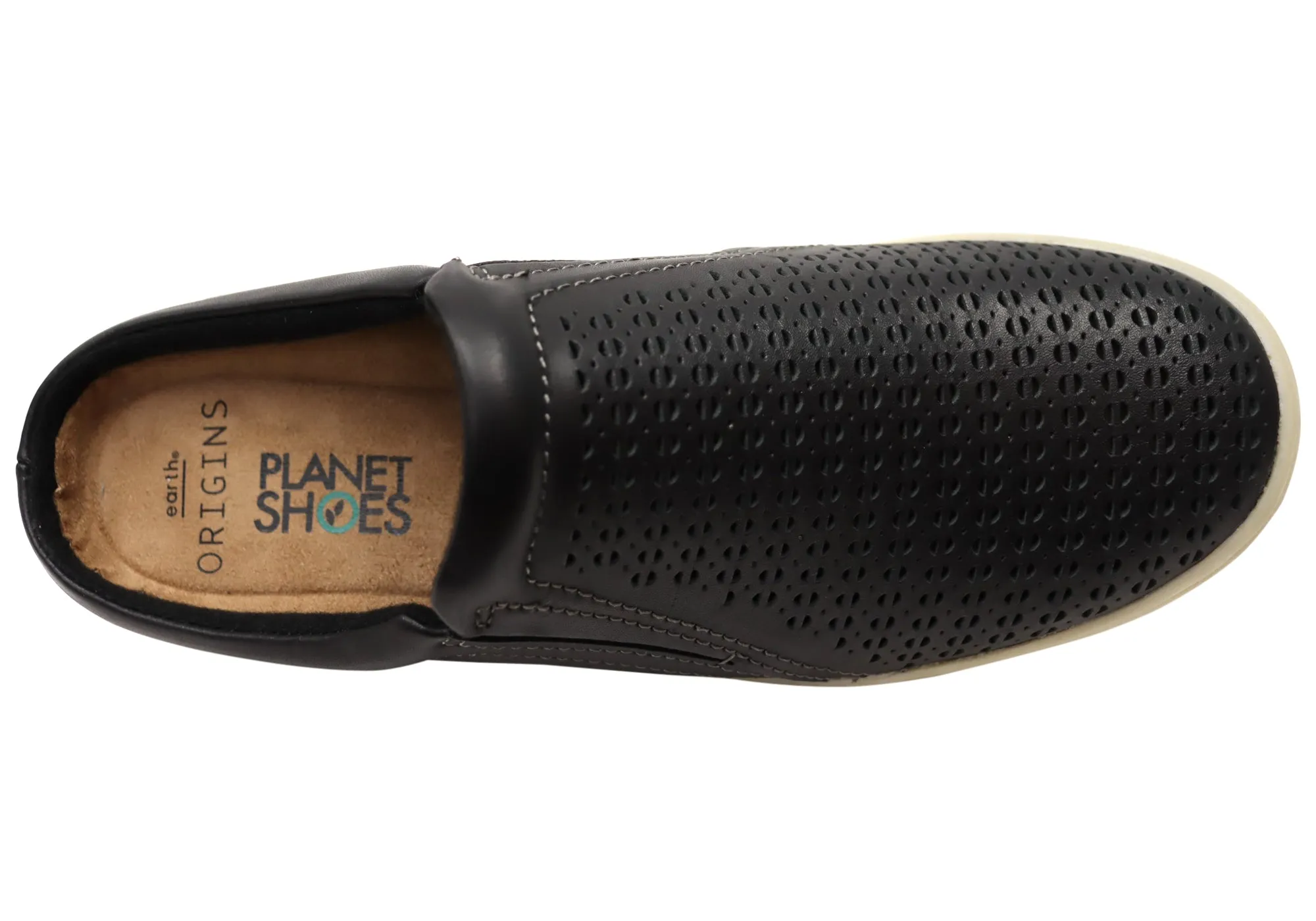 Planet Shoes Emilia Womens Leather Open Back Comfortable Mule Shoes