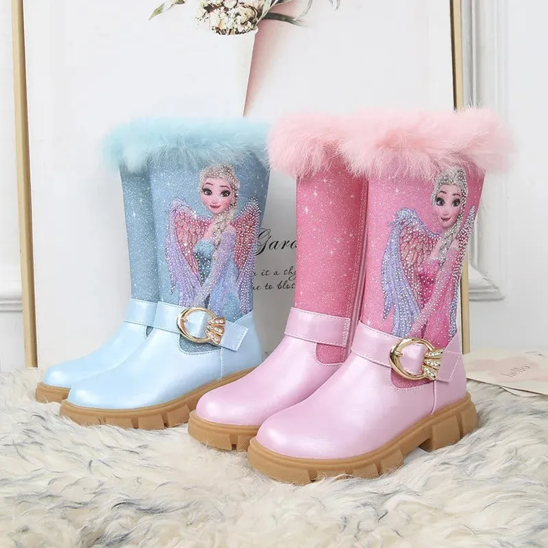 Printed Princess Elsa Long Boots