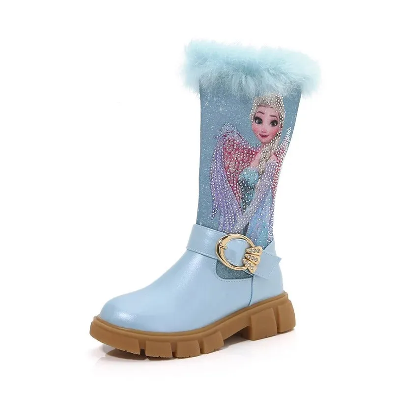 Printed Princess Elsa Long Boots
