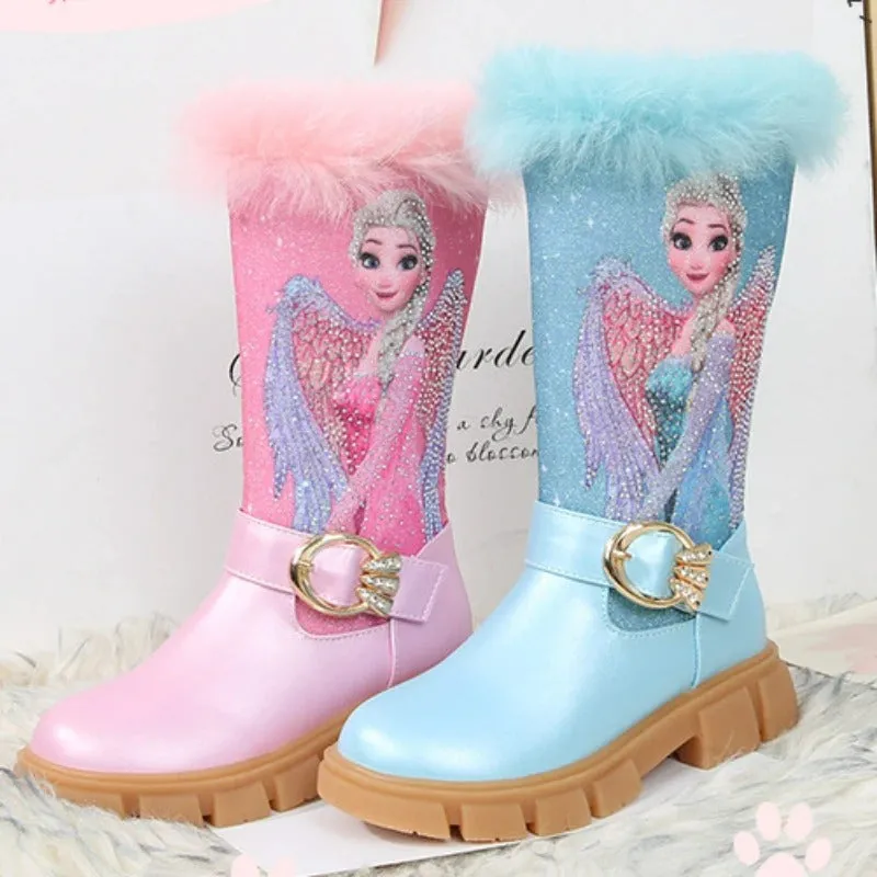 Printed Princess Elsa Long Boots