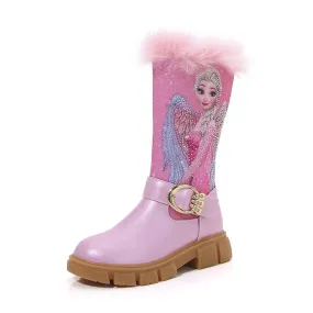 Printed Princess Elsa Long Boots