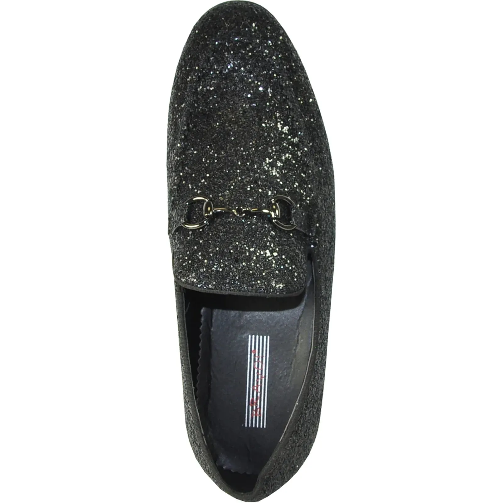 "Black Sequin Prom 2025 Tuxedo Loafer - Modern Men's Glitter Footwear"