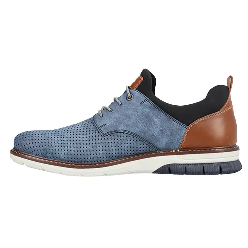 Rieker Men's Smart Casual  Shoes - 14450-14 - Navy Nubuck