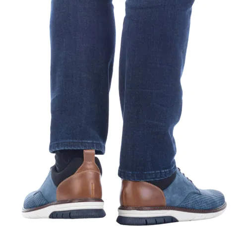 Rieker Men's Smart Casual  Shoes - 14450-14 - Navy Nubuck